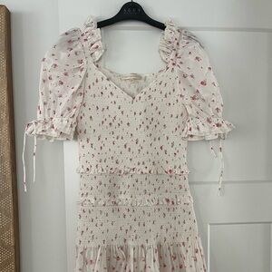 LoveShackFancy smocked mini dress